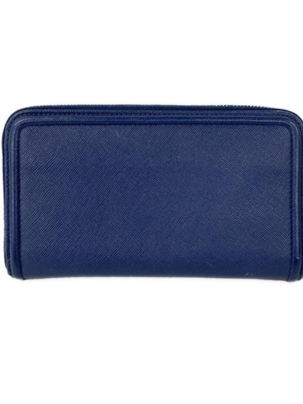 Prada Wallet Navy Zip Around Leather - Picture 2 of 6